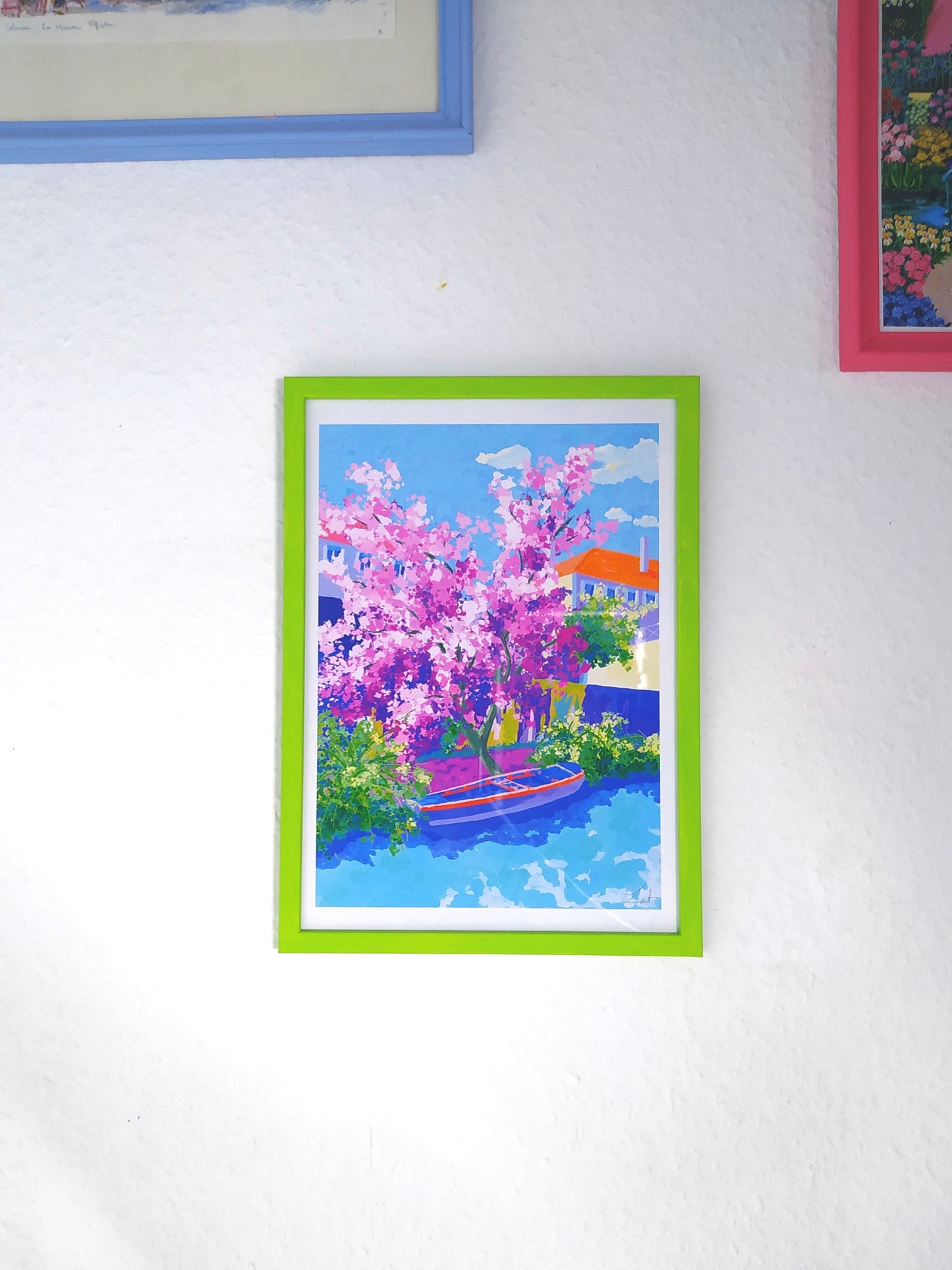 Illustration - Barque au bord de la rive