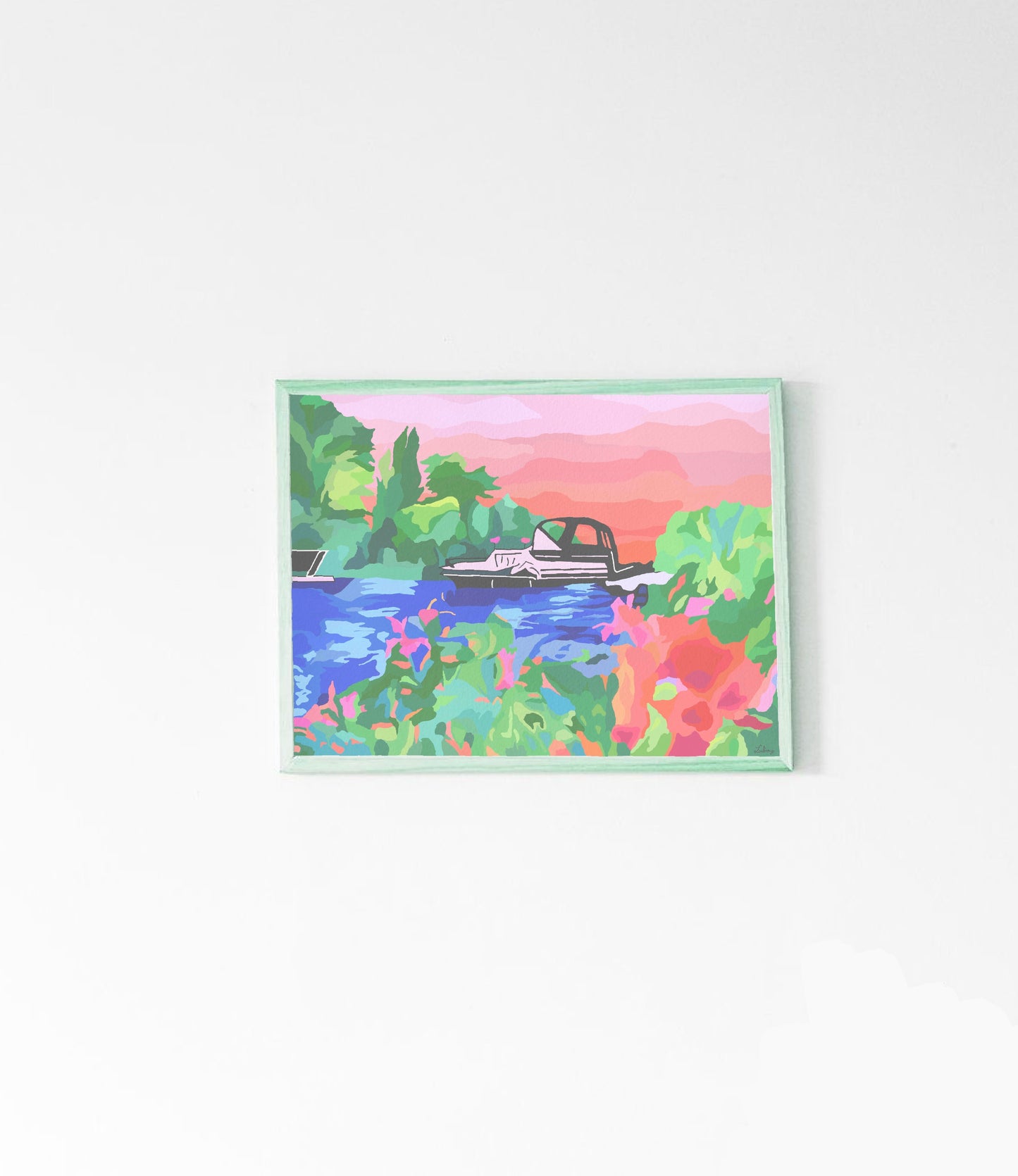 Illustration - Bateau sur la rivière