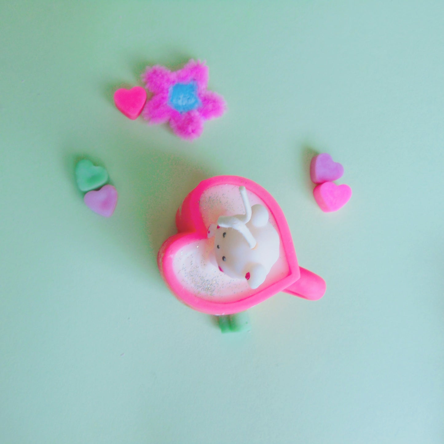 Bougie petit ours en tasse