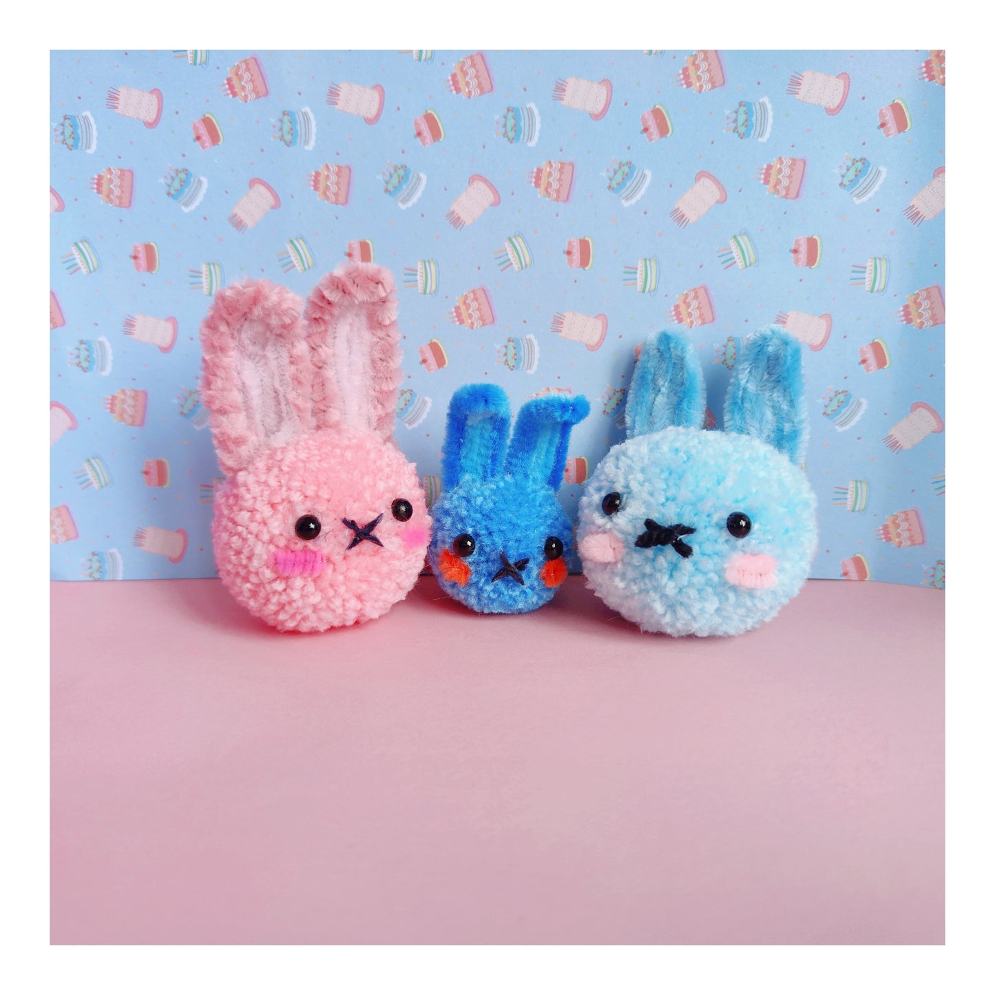 Porte-clé - Famille lapin