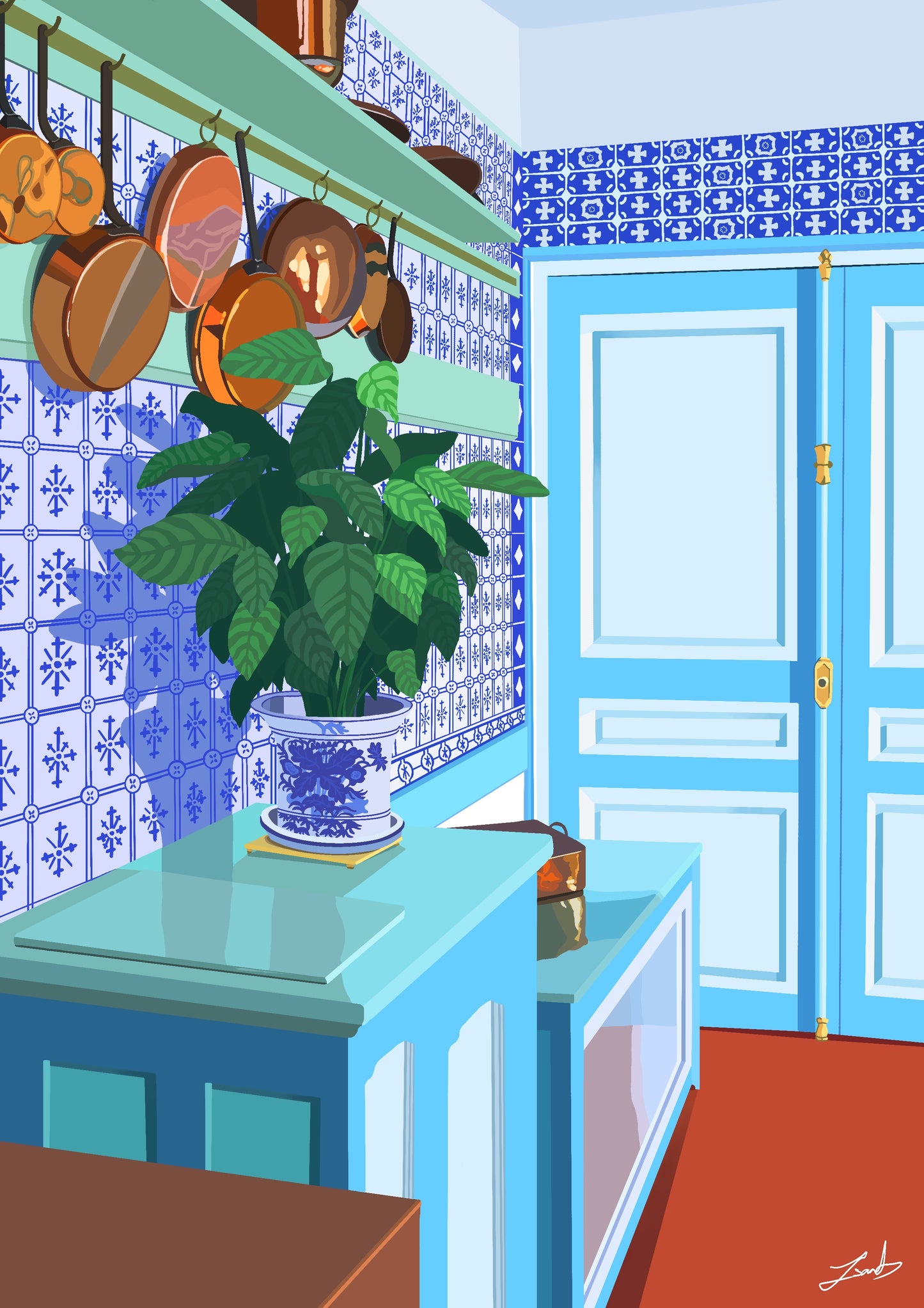 Illustration - La cuisine de Claude Monet