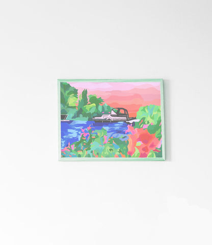 Illustration - Bateau sur la rivière
