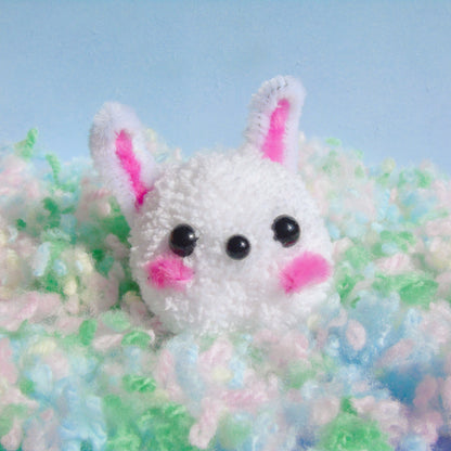 Porte-clé pompom - Mme Lapine
