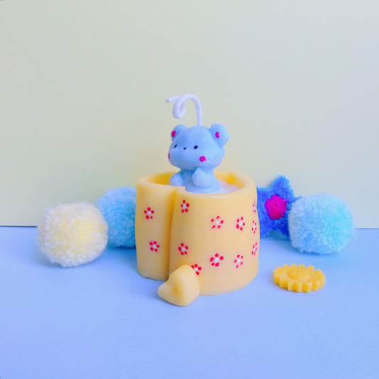 Bougie ourson en tasse