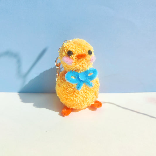 Porte-clé pompom - Petit Poussin